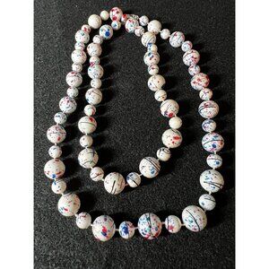 Speckled Robins Egg Colored Beaded Necklace